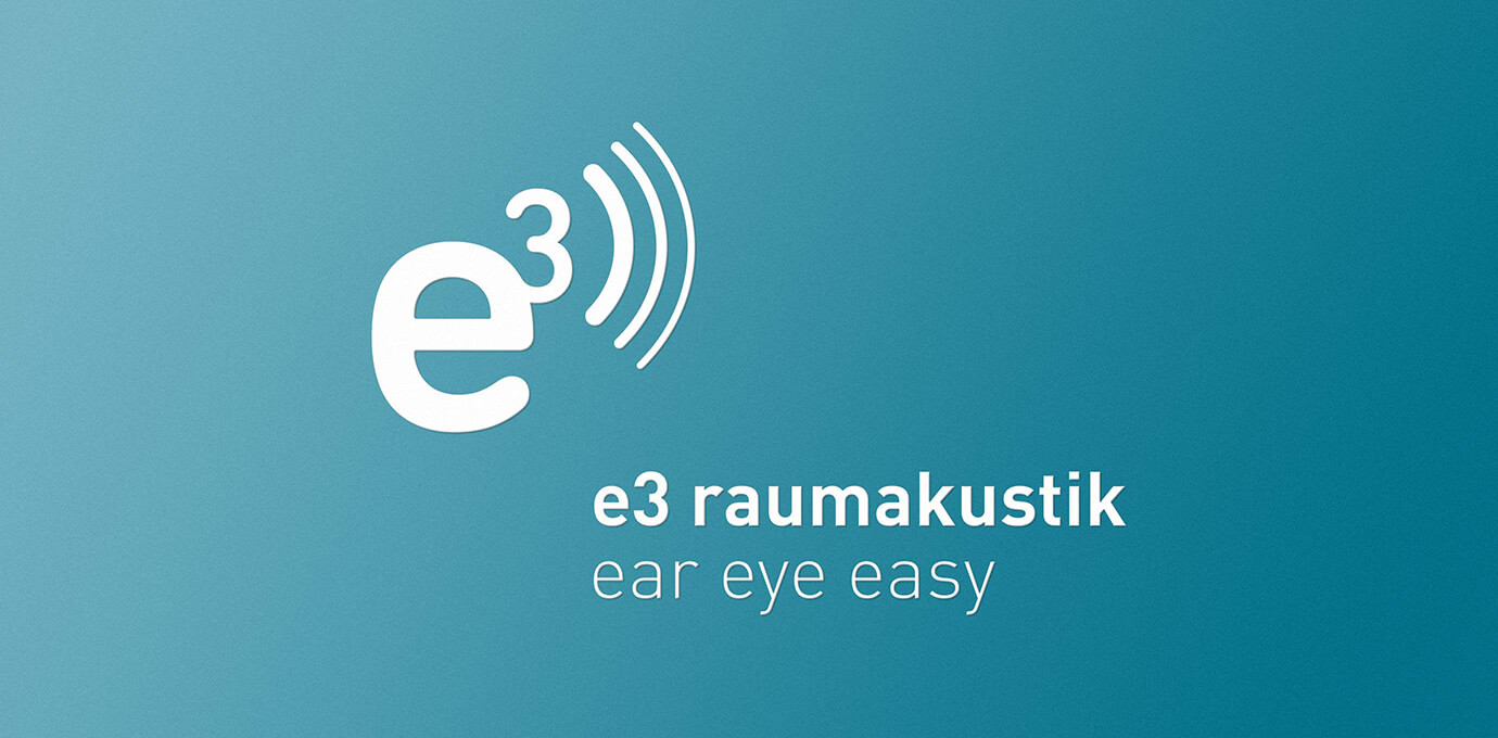 Das neue Logo für e3 Raumakustik