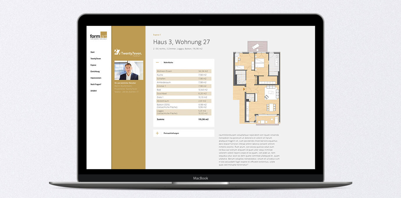 Desktopansicht der neuen responsiven Website für formart